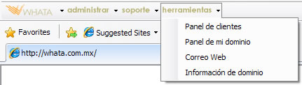 Menu administraci&oacute;n
