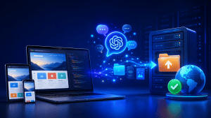 portada publicar web chatgpt cpanel